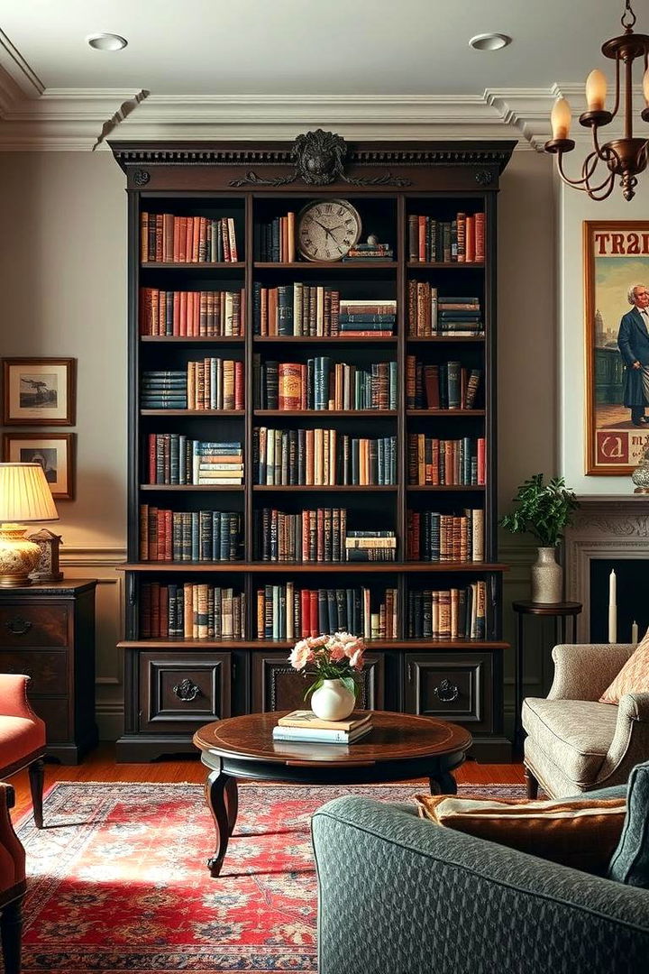 Vintage Collection Focus - 22 Living Room Bookshelf Ideas