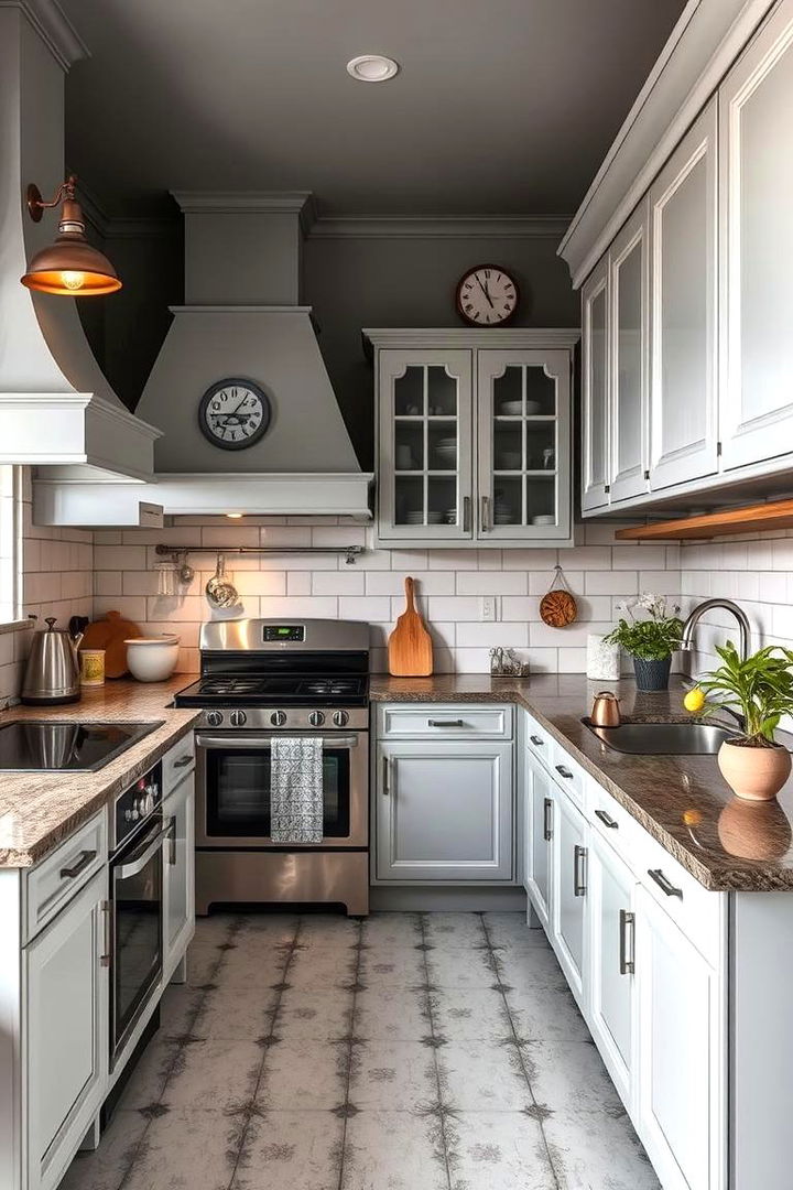 Vintage Contemporary Blend - 22 Grey and White Kitchen Designs