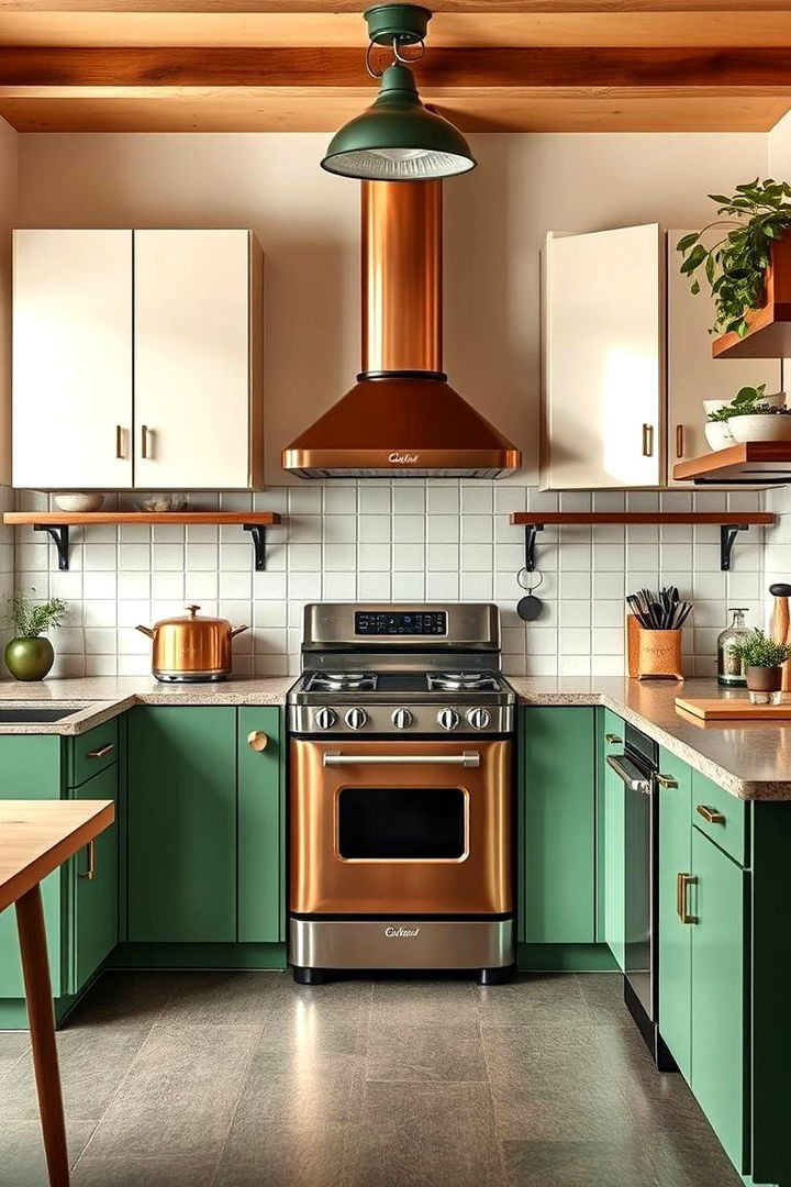 Vintage Copper Appliances - 22 Green and Copper Kitchen Ideas