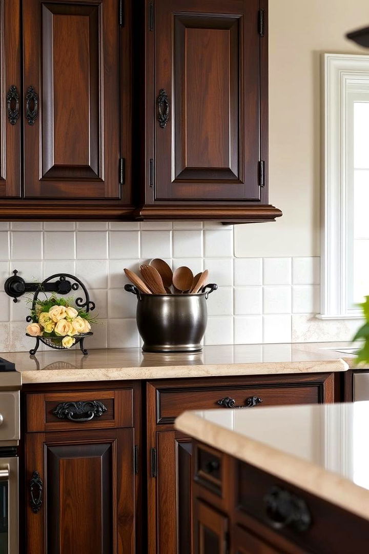 Vintage Cupboards and Iron Hardware - 22 Tudor Kitchen Ideas