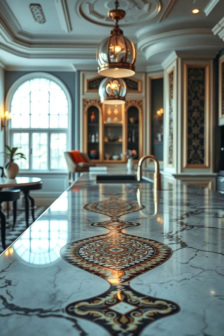 Vintage Deco Revival - 22 Marble Kitchen Island Ideas