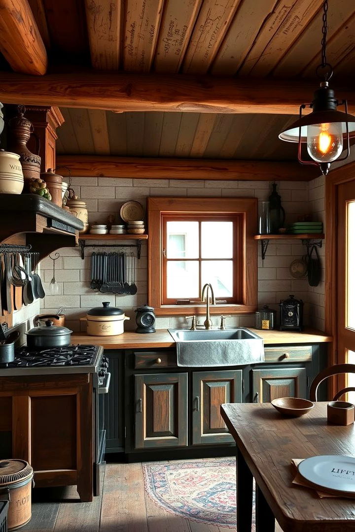 Vintage Decor Accents - 22 Mountain House Kitchen Ideas