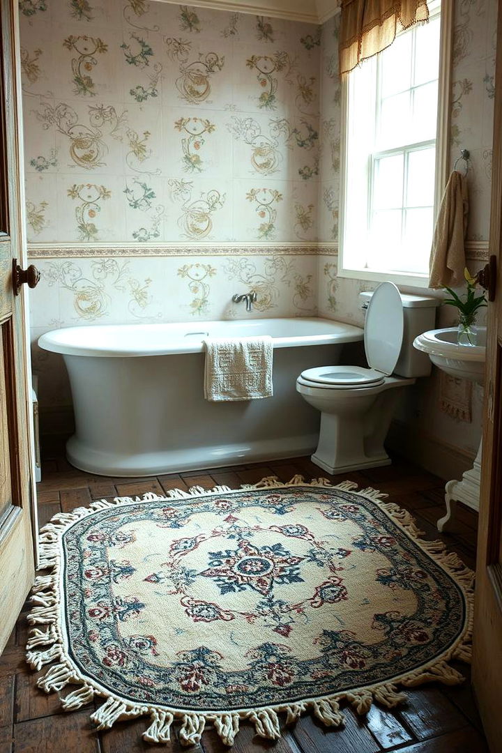 Vintage Diaper Rug Nostalgia - 22 Bathroom Rug Ideas