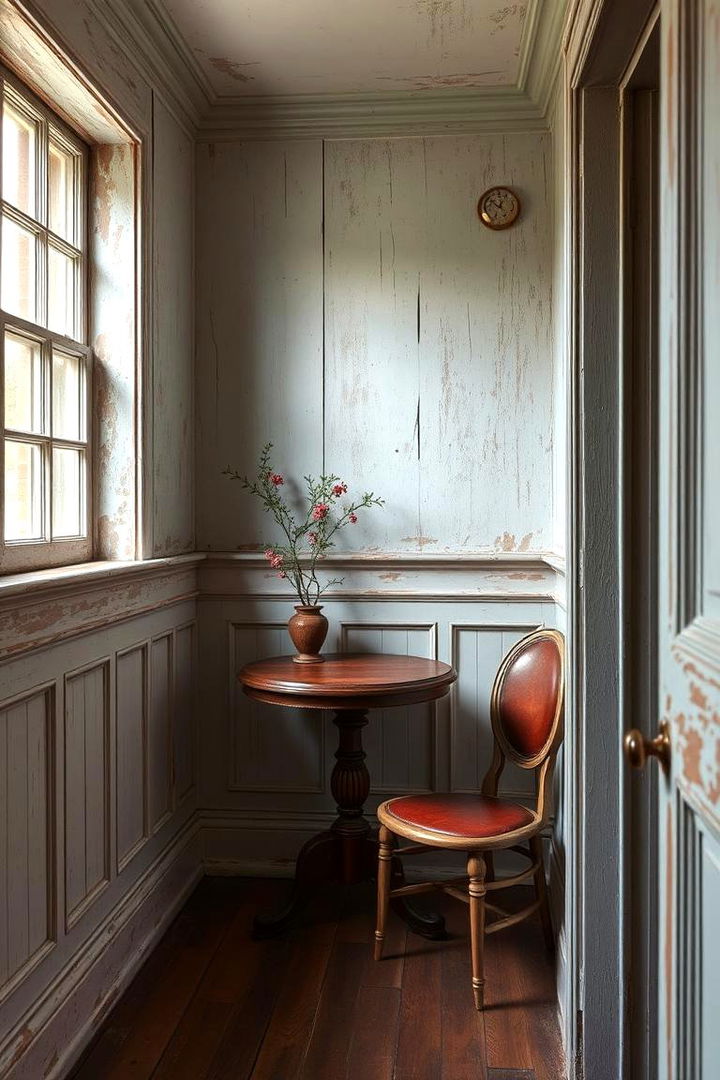 Vintage Distressed Finishes - 22 Living Room Wainscoting Ideas