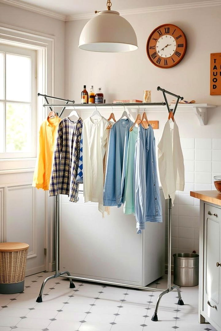 Vintage Drying Racks and Clotheslines - 22 Vintage Laundry Room Decor Ideas