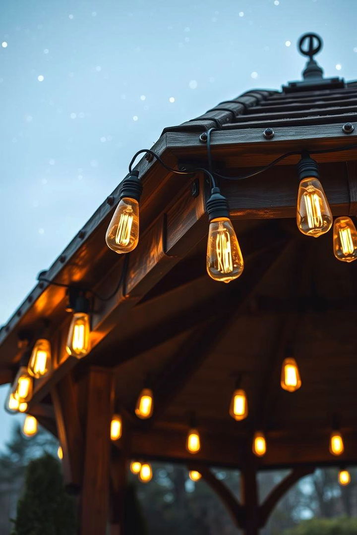 Vintage Edison Bulb Charm - 22 Gazebo Lighting Ideas