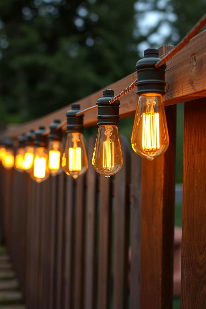 Vintage Edison Bulb Fixtures - 22 Fence Lighting Ideas