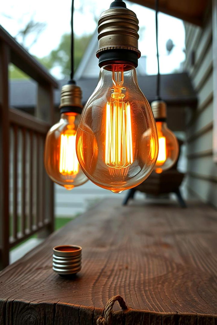 Vintage Edison Bulbs - 22 Front Porch Lighting Ideas