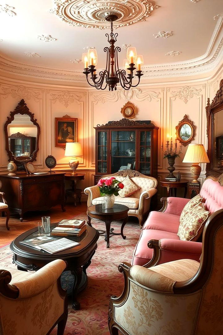Vintage Elegance - 22 Pink Couch Living Room Ideas