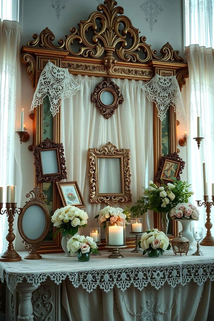Vintage Elegance Altar - 22 Wedding Altar Ideas