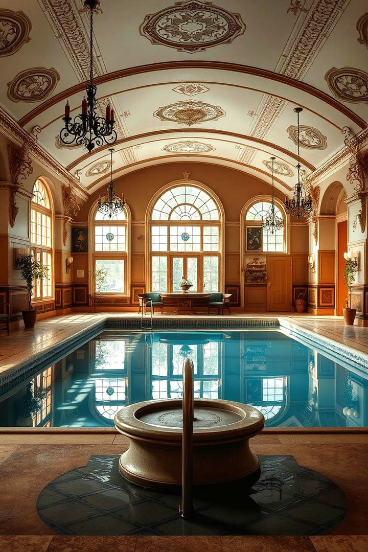 Vintage Elegance Indoor Pool - 22 Indoor Pool Ideas