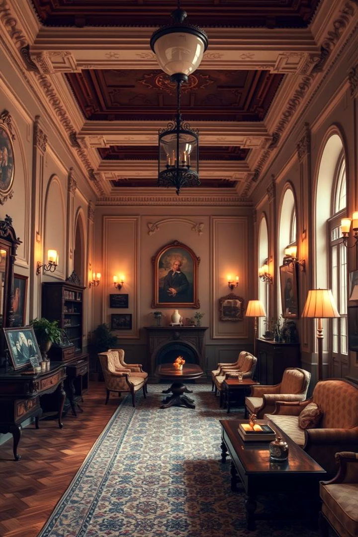 Vintage Elegance Lounge - 22 Sunken Living Room Ideas