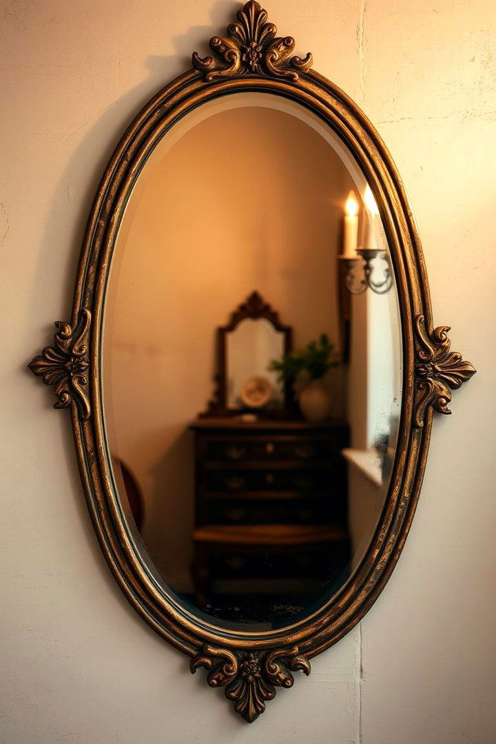 Vintage Elegance Mirror Art - 22 Mirror Painting Ideas