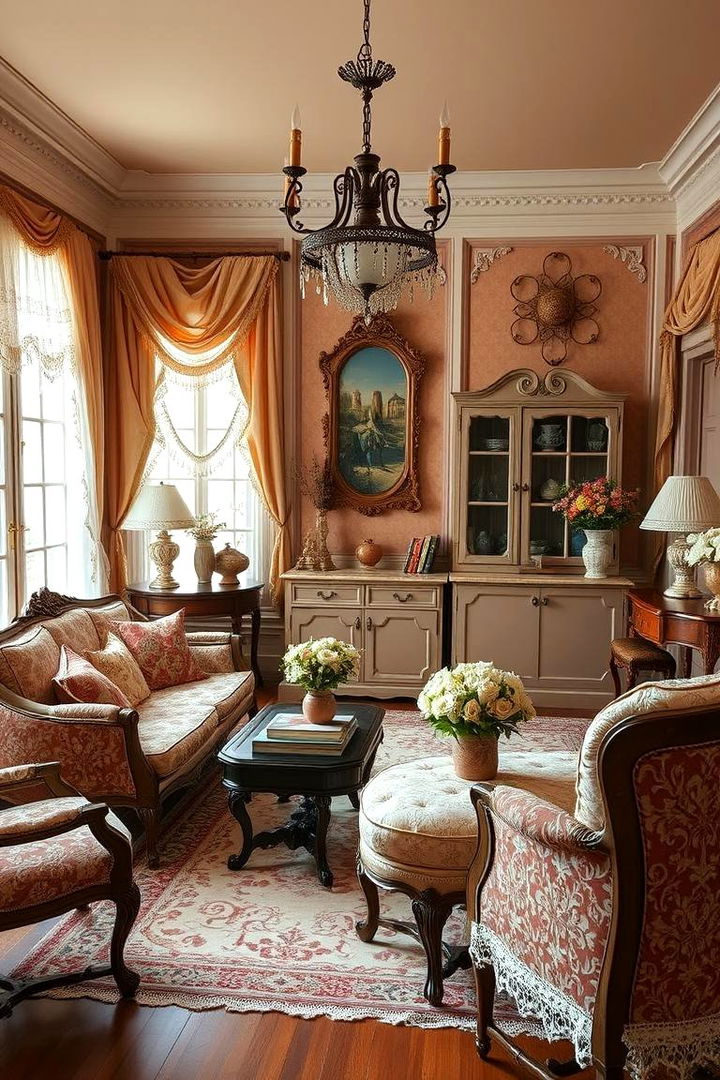 Vintage Elegance Revival - 22 Aesthetic Living Room Ideas
