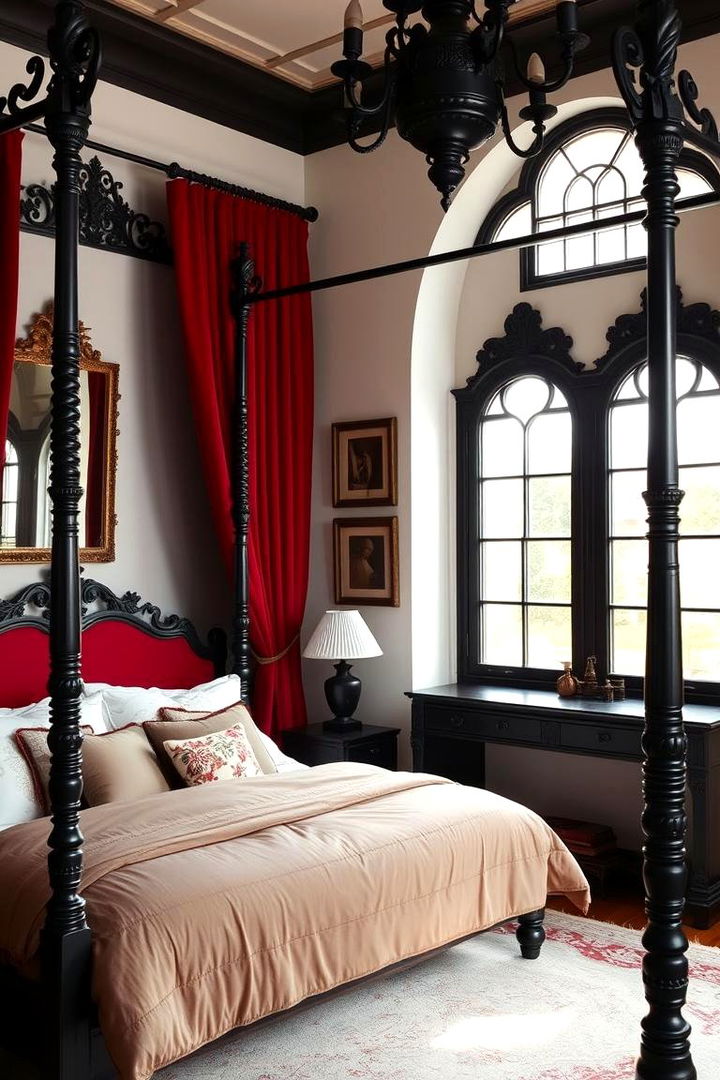Vintage Elegance Twist - 22 red black and white bedroom ideas