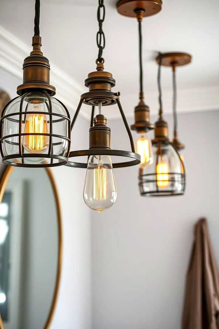 Vintage Elegance in Bathroom Lighting - 22 Bathroom Pendant Lighting Ideas