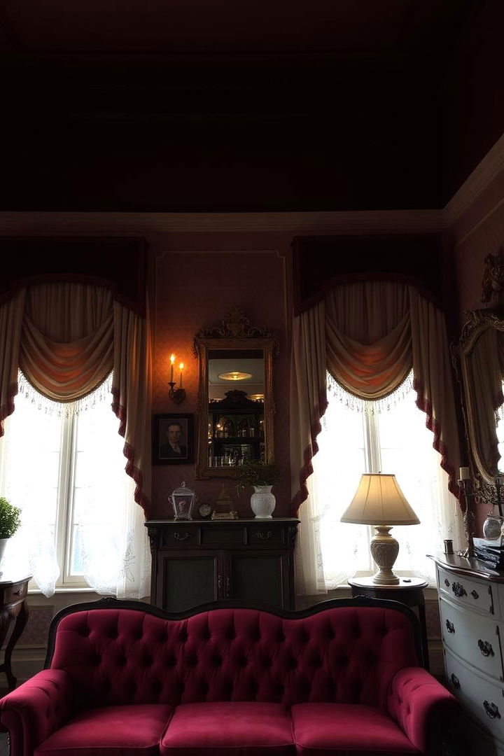 Vintage Elegance with Classic Touches - 22 Burgundy Sofa Living Room Ideas