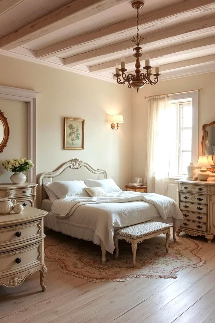 Vintage Elegance with Natural Limewash - 22 Limewash Bedroom Ideas