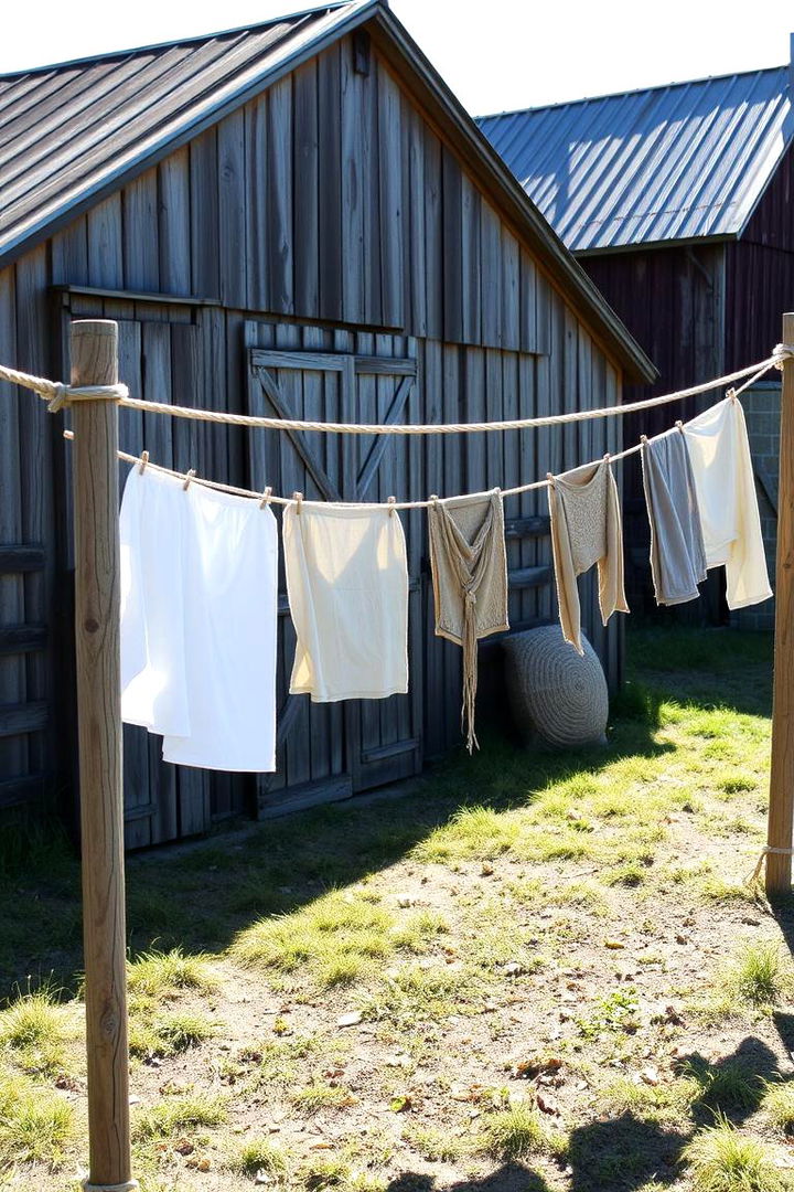 Vintage Farmhouse Design - 22 Outdoor Clothesline Ideas