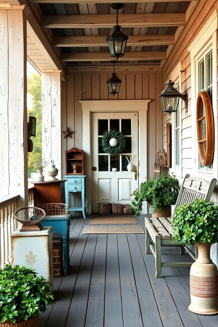 Vintage Farmhouse Finishes - 22 Barndominium Front Porch Ideas