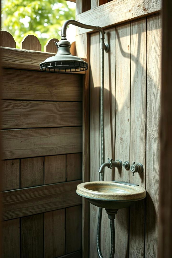 Vintage Farmhouse Outdoor Shower - 22 Outdoor Shower Ideas