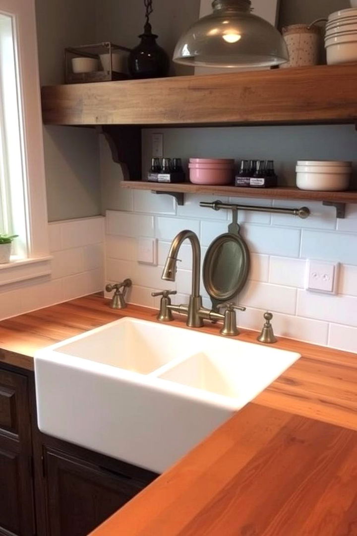Vintage Farmhouse Sink - 22 Cabin Kitchen Ideas