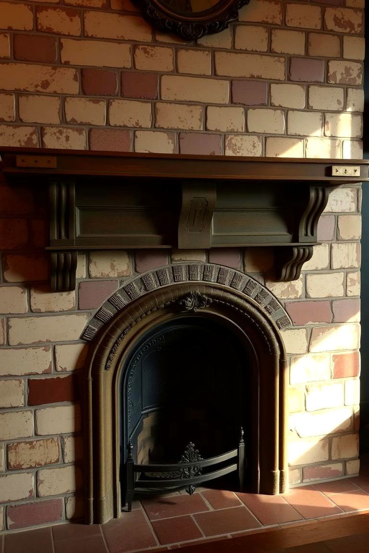 Vintage Fireplace Facade - 22 Fireplace Accent Wall Ideas