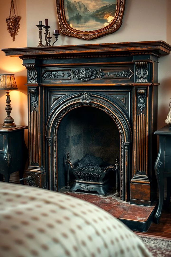 Vintage Fireplace with Charm - 22 Bedroom Fireplace Ideas
