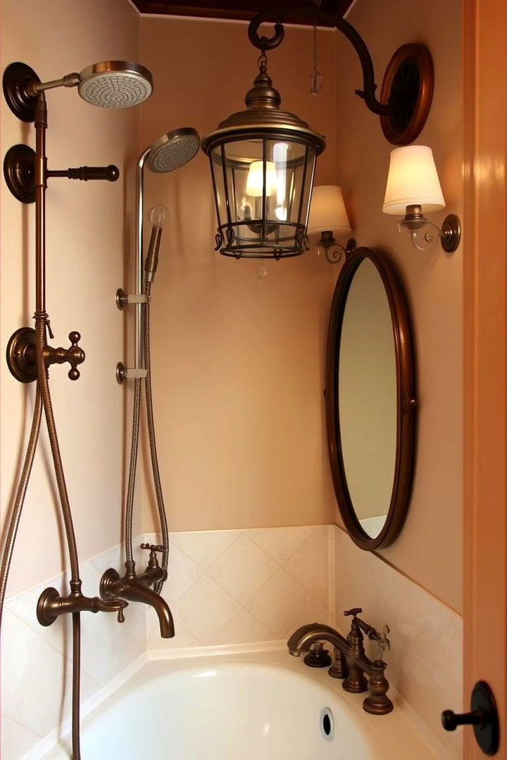 Vintage Fixtures Charm - 22 Tuscan Bathroom Ideas
