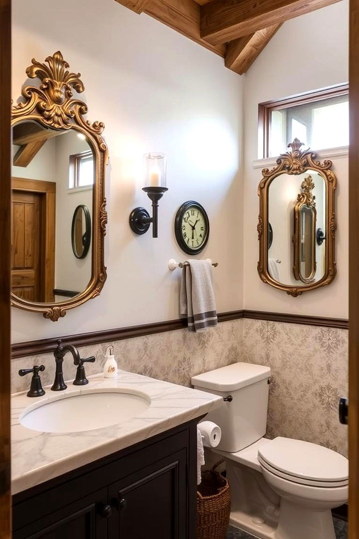 Vintage Fixtures and Modern Amenities - 22 Barndominium Bathroom Ideas