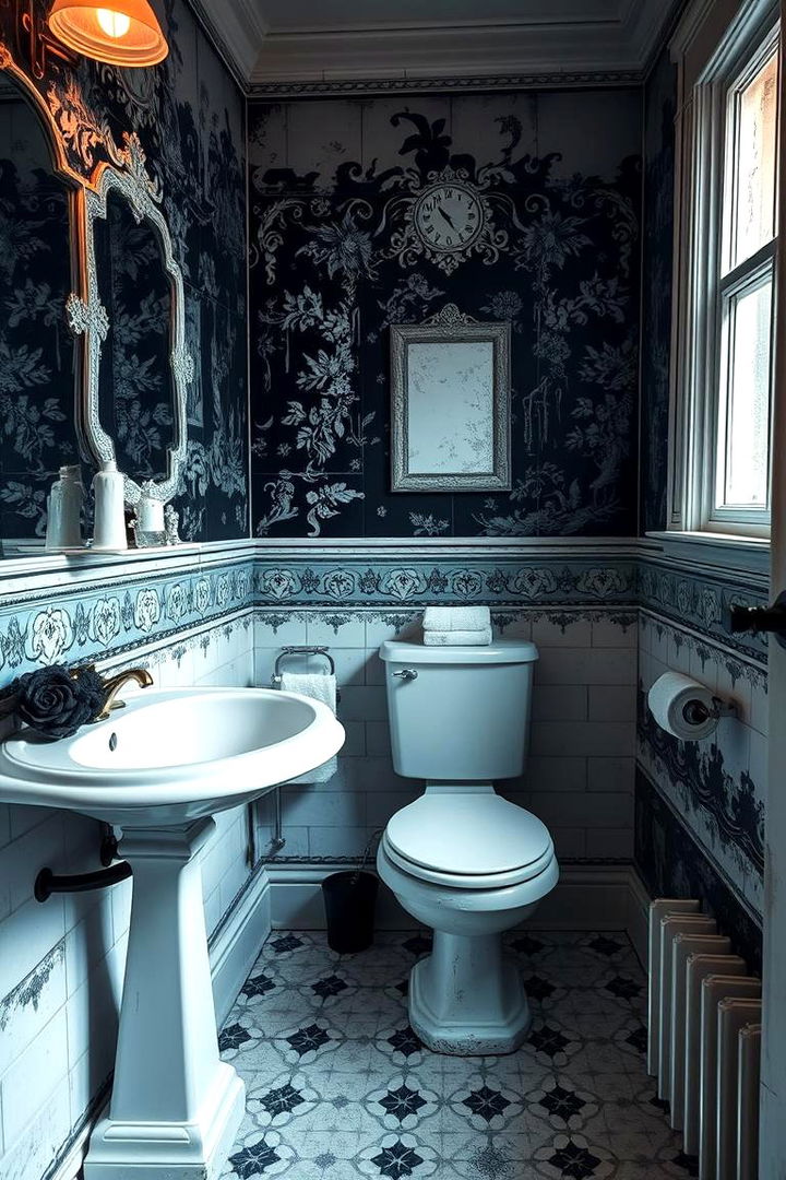 Vintage Flair Touch - 22 Black and White Bathroom Tile Ideas