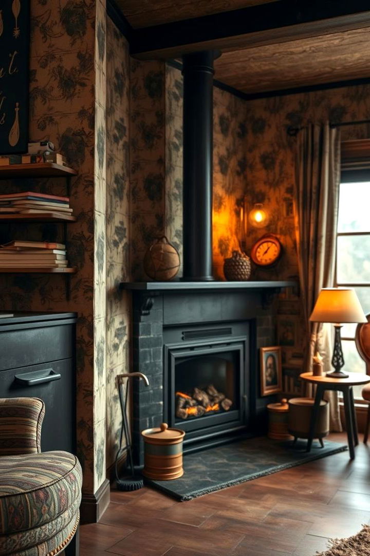 Vintage Flair with Bold Black - 22 Black Fireplace Ideas