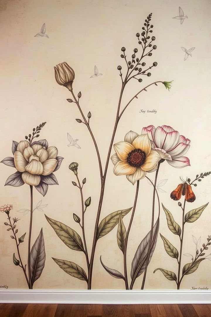 Vintage Foliage - 22 Garden Mural Ideas