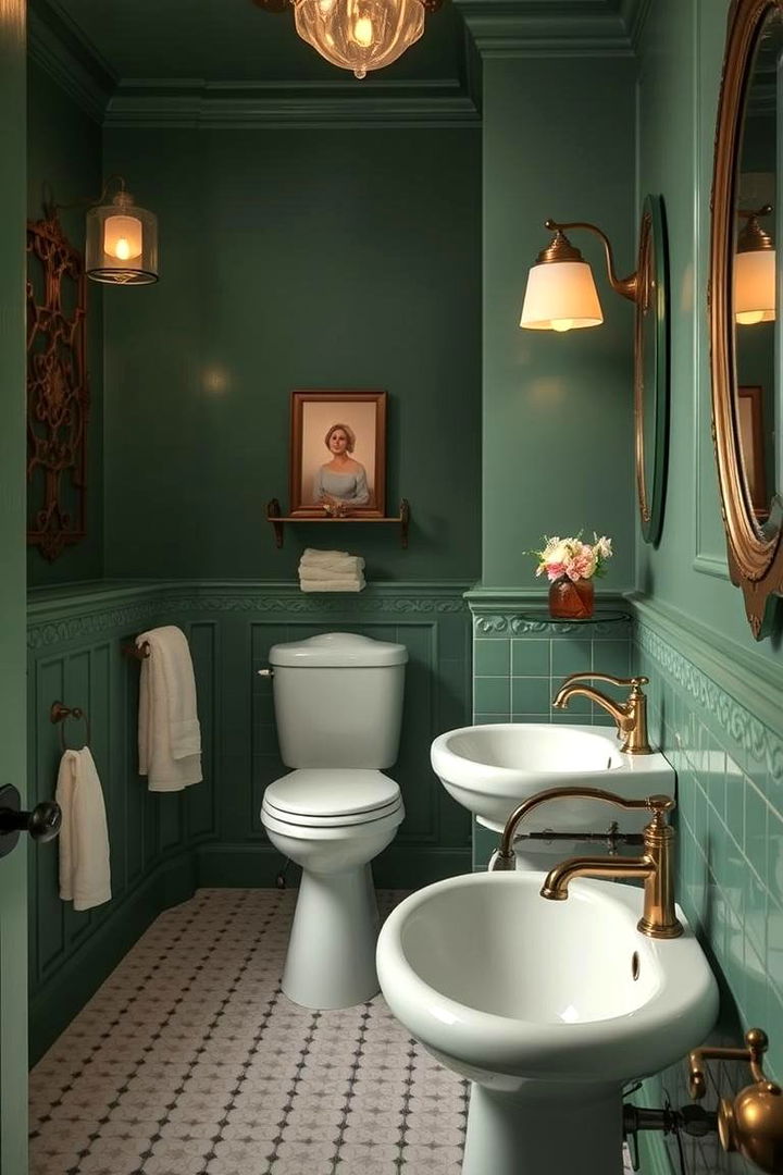 Vintage Forest Green Features - 22 Forest Green Bathroom Ideas