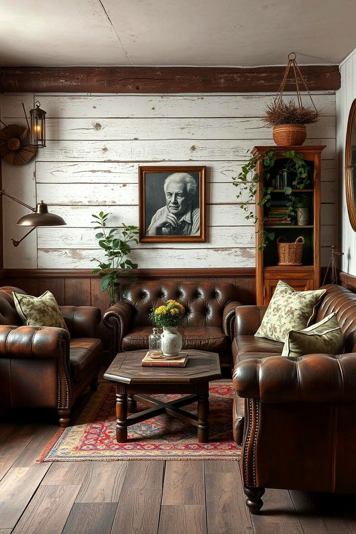 Vintage Furniture Charm - 22 Rustic Sage Green Living Room Ideas