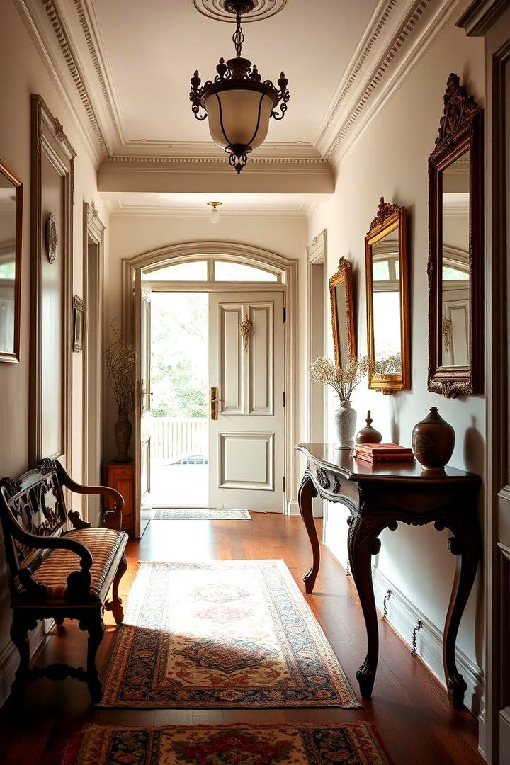 Vintage Furniture Statement - 22 Boho Hallway Ideas