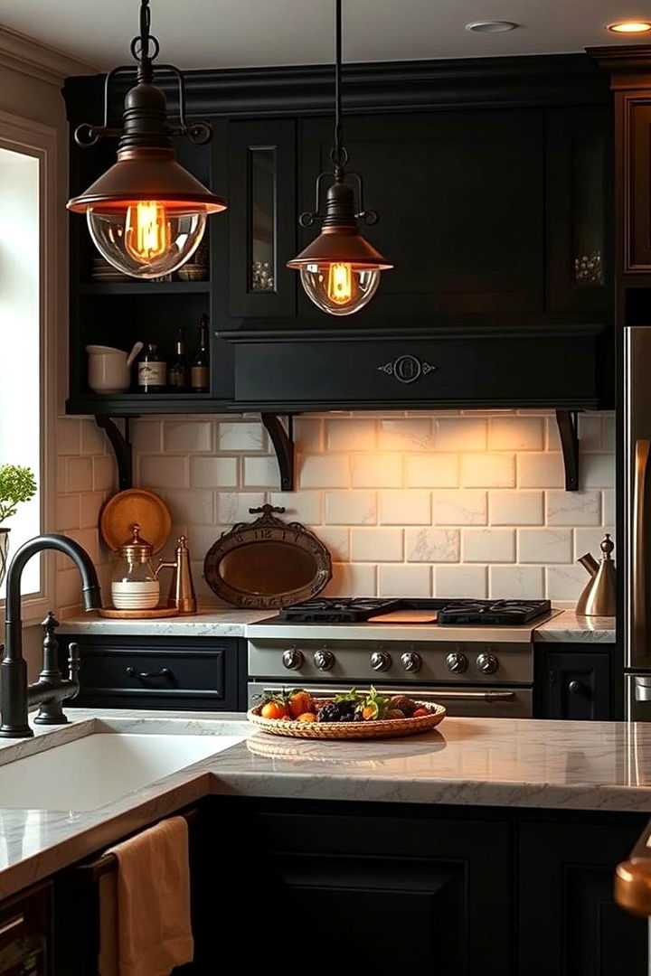Vintage Glam Revival - 22 black and copper kitchen ideas