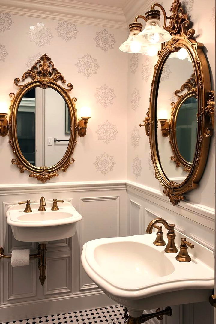 Vintage Glam - 22 Black and White Bathroom Ideas