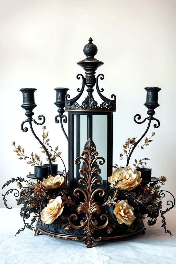 Vintage Glamour Ensemble - 22 Black and Gold Centerpiece Ideas