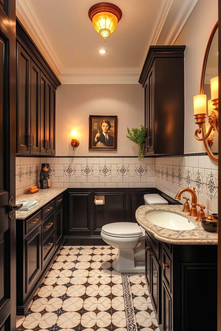 Vintage Glamour Revival - 22 bathroom with black cabinets ideas