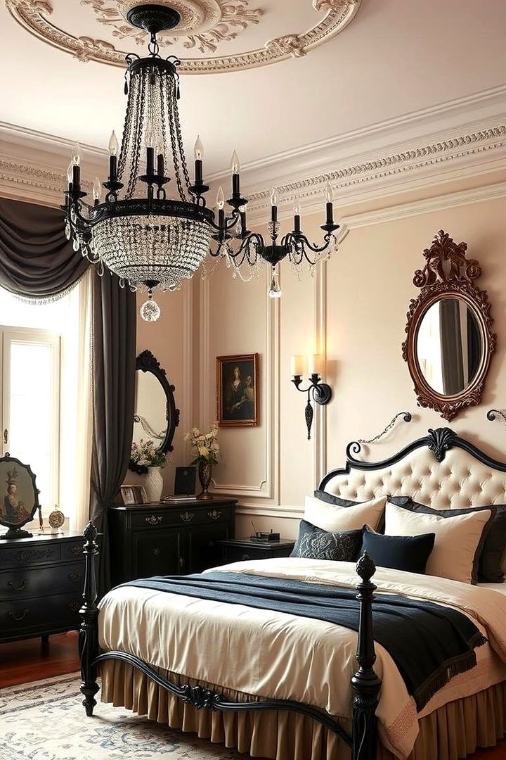 Vintage Glamour with a Modern Twist - 22 Cream and Black Bedroom Ideas