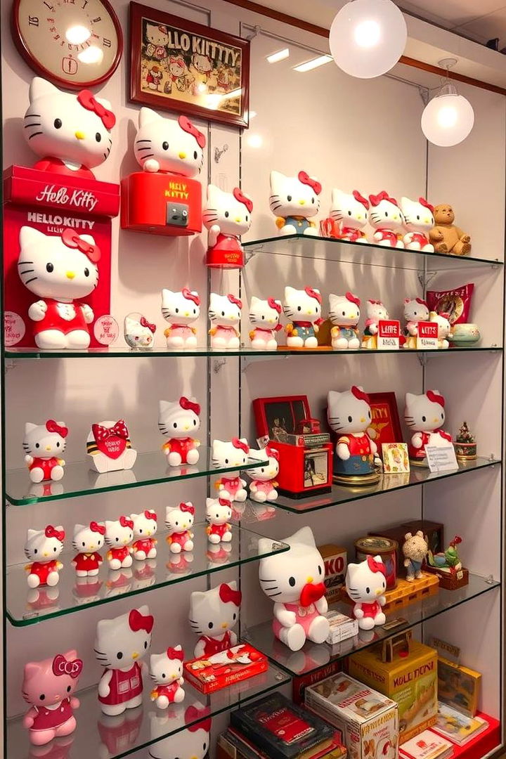 Vintage Hello Kitty Collectibles Display - 22 Hello Kitty Bedroom Ideas