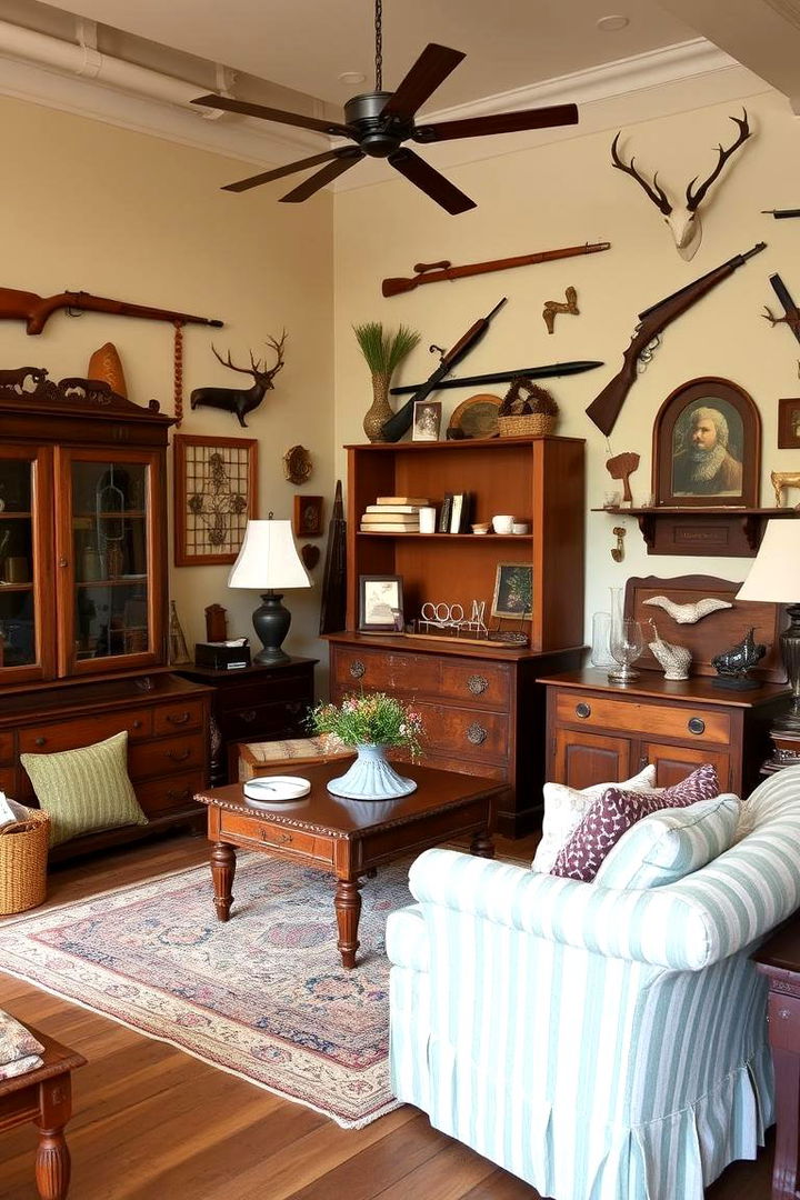 Vintage Hunting Accents - 22 Hunting Room Ideas