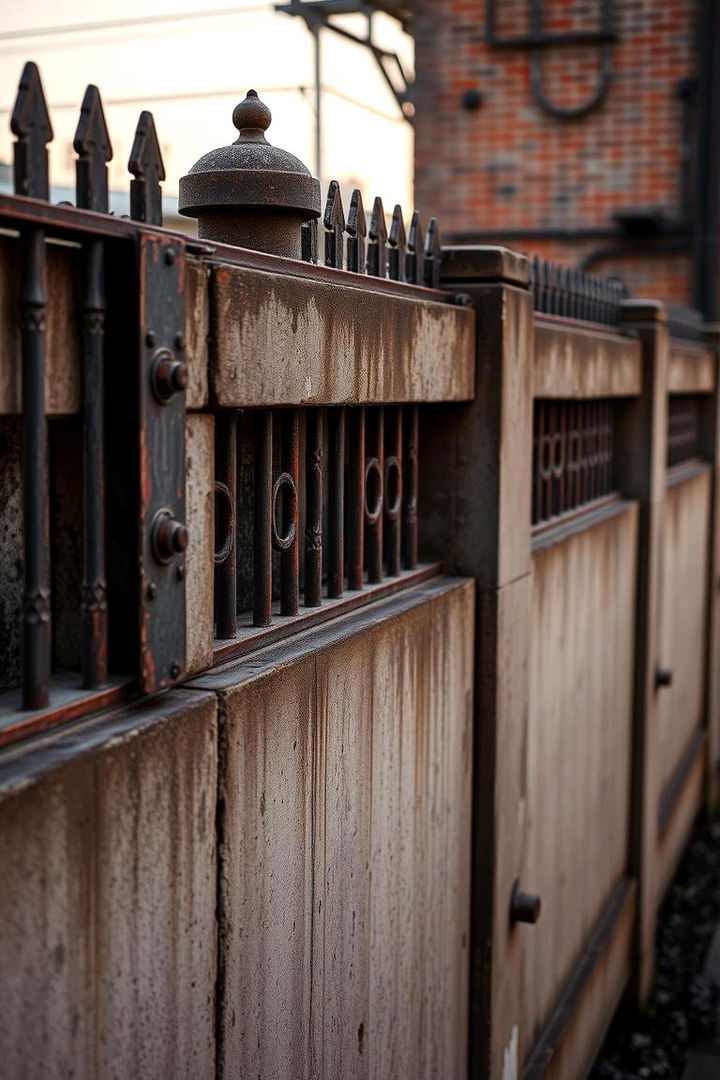Vintage Industrial Aesthetics - 22 Concrete Block Fence Ideas
