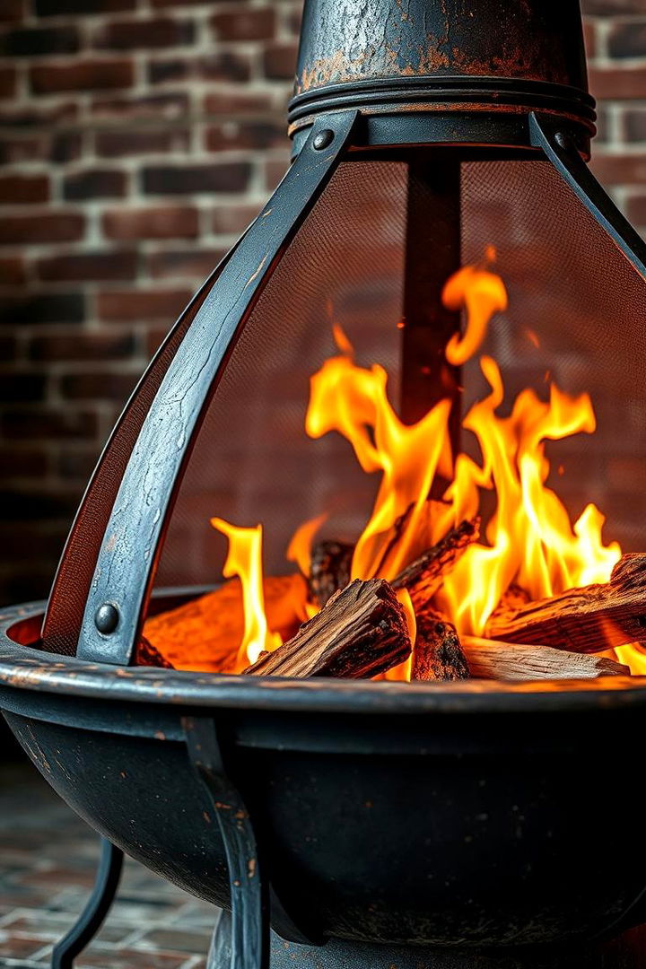 Vintage Industrial Charm - 22 Backyard Fire Pit Ideas Landscaping
