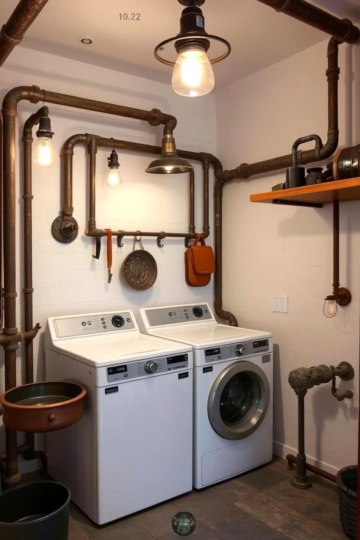 Vintage Industrial Elements in Design - 22 Rustic Laundry Room Ideas
