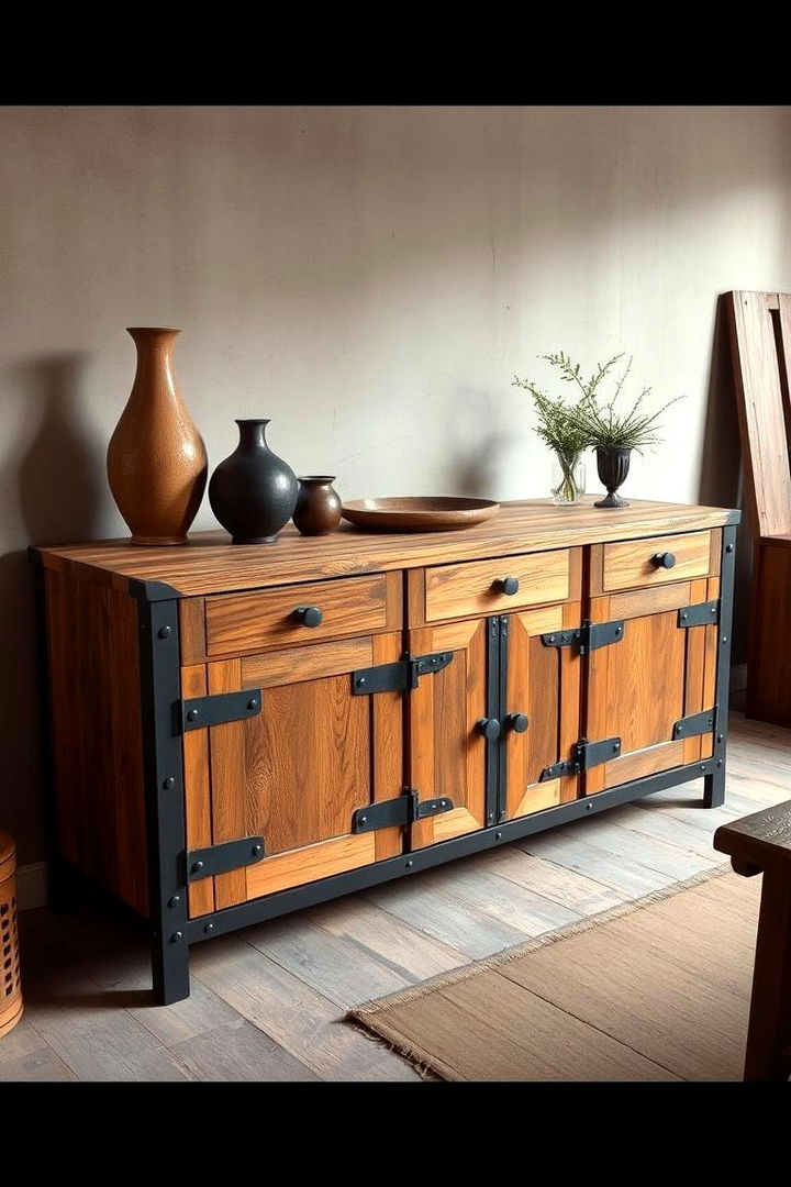 Vintage Industrial Fusion - 22 Sideboard Decor Ideas