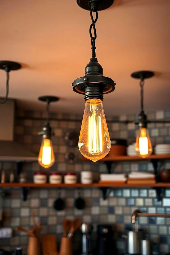 Vintage Industrial Lighting - 22 Kitchen Lighting Ideas