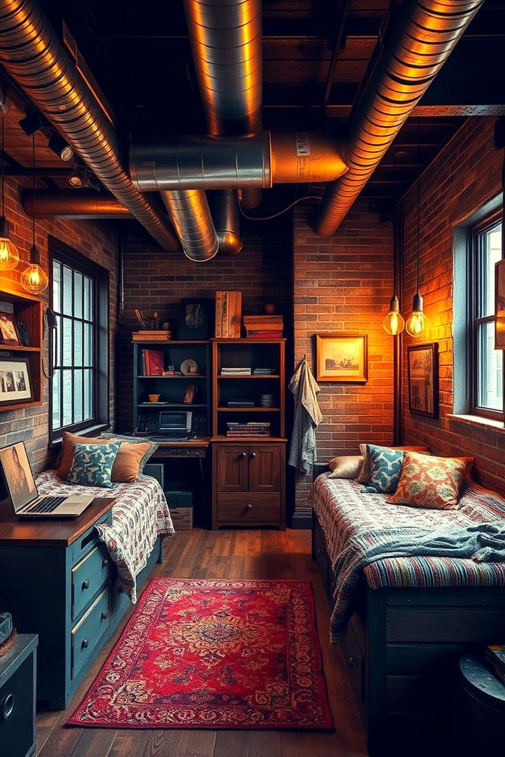 Vintage Industrial Look - 22 Boys Dorm Room Ideas
