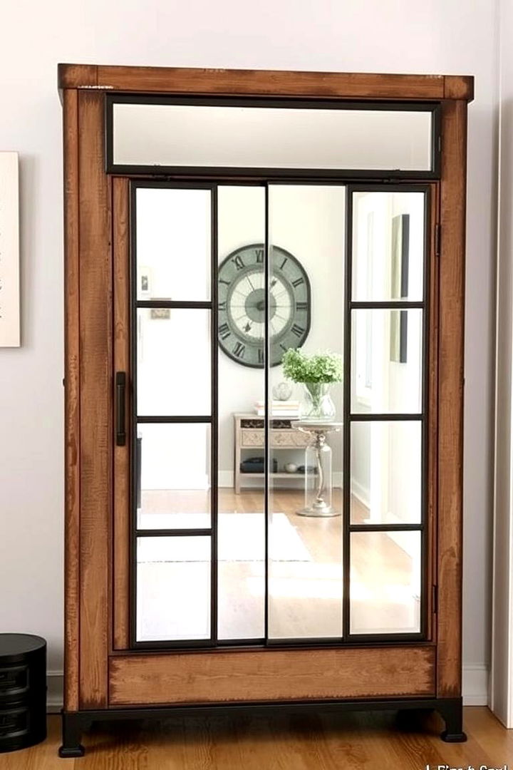 Vintage Industrial Mirror Cabinet - 22 Entryway Mirror Ideas